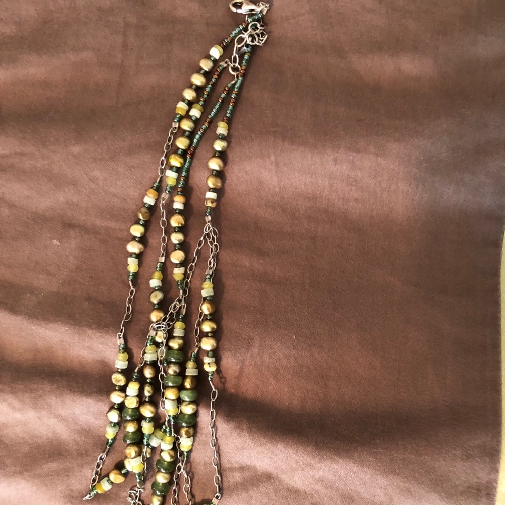 Green beaded silpada necklace